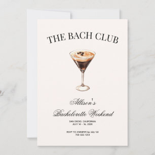 Invitation Social Club Espresso Cocktail Bach Itinéraire et