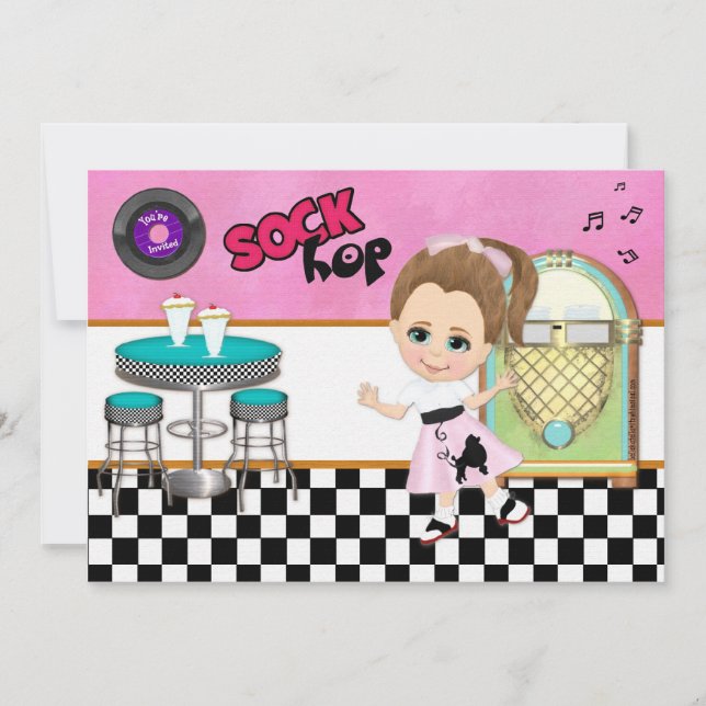 Invitation Sock Hop (Devant)