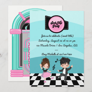 Invitation Sock Hop Party