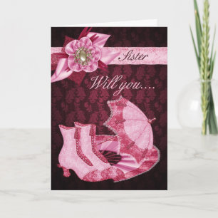 Invitation Soeur Bridesmaid, seras-tu ma Bridesmaid ?
