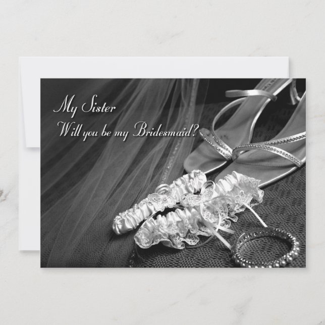 Invitation soeur Seras-tu ma servante de Bridesmaid (Devant)