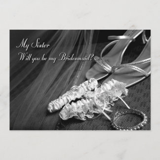 Invitation soeur Seras-tu ma servante de Bridesmaid