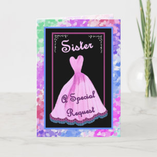 Invitation SOEUR - Sois Ma Robe PINK Jeune Femme D'Accueil