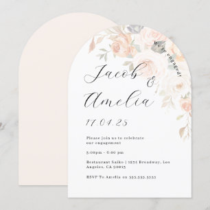 Invitation Soft Burange Floral Arch Party