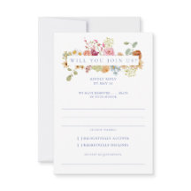 Soft Garden Florals Mariage RSVP