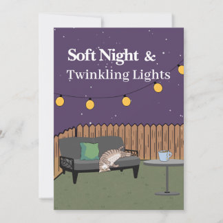 Invitation Soft Night & Twinkling Lights – Cozy Evening  Invi
