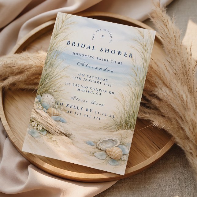 Invitation Soft Ocean Blue Bridal Shower (Créateur téléchargé)