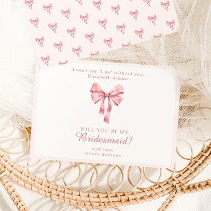 Invitation Soft Pink Coquette Bow Veux-tu ?