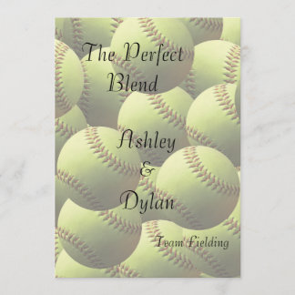 Invitation Softball Sports Thème Blended Family Mariage