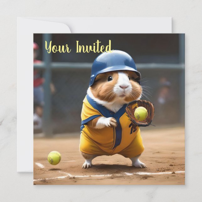 Invitation Softball Superstar : Le grand jeu du Cochon de Gui (Devant)