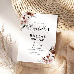 Invitation Soie Florale Douche nuptiale