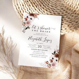 Invitation Soie Florale Douche nuptiale