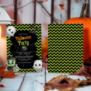 Invitation Soins Green Halloween