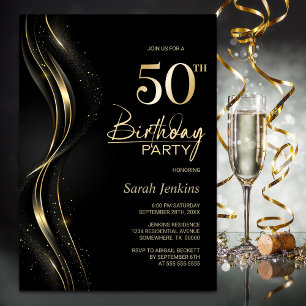 Invitation Soirée 50e anniversaire de Black and Gold