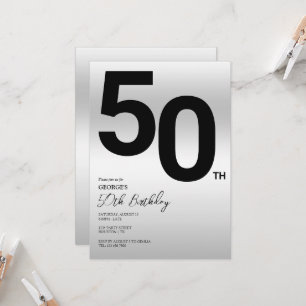 Invitation Soirée 50e anniversaire stylish