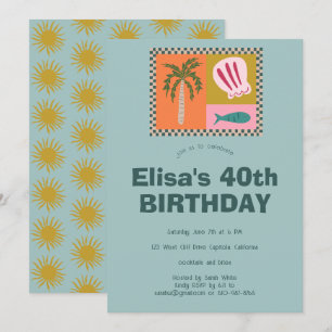 Invitation Soirée au bord de la mer  Moderne et mignonne FÊTE