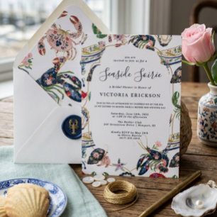 Invitation Soirée au bord de mer : Réception de mariage en bo