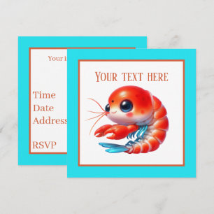 Invitation Soirée aux crevettes de plage