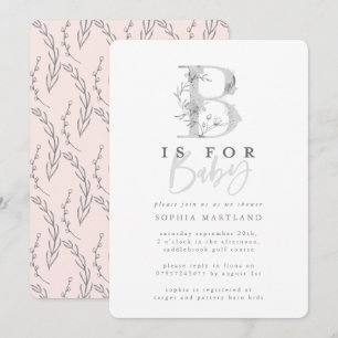 Invitation Soirée baby shower classe et classe