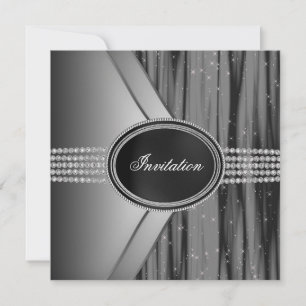 Invitation Soirée Black Diamond Black Tie