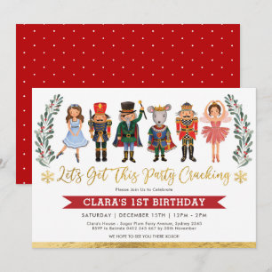 Invitation Soirée Casse-Noisettes Noël hiver Anniversaire