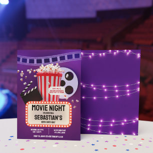 Invitation Soirée Cinéma Anniversaire Enfants