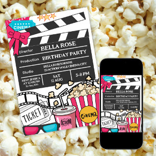Invitation Soirée Cinéma Anniversaire Pour Filles