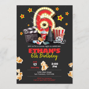 Invitation Soirée cinéma, théâtre - 6e anniversaire Invitatio