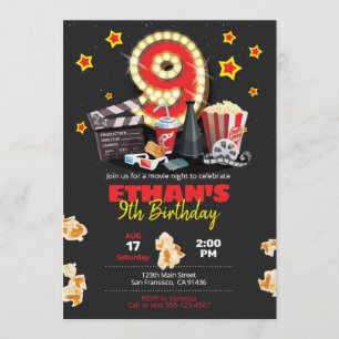 Invitation Soirée cinéma, Théâtre - 9ème anniversaire Invitat
