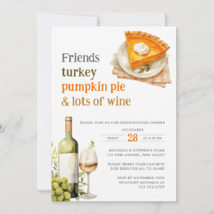 Invitation Soirée Citrouille Festive Friendsgiving