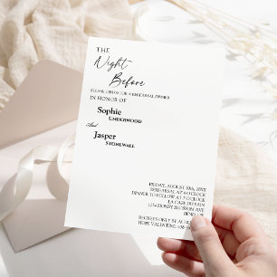 Invitation Soirée Classique Moderne Avant Le Dîner De Répétit
