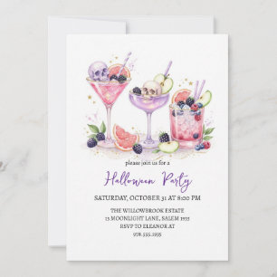 Invitation Soirée cocktail effrayante Halloween