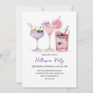 Invitation Soirée cocktail effrayante halloween