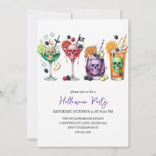 Invitation Soirée cocktail effrayante Halloween