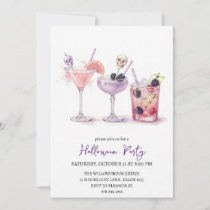 Invitation Soirée cocktail effrayante halloween