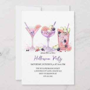 Invitation Soirée cocktail effrayante halloween