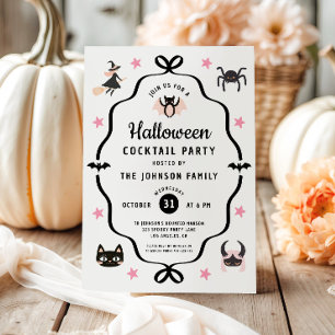 Invitation Soirée Cocktail Halloween Coquette