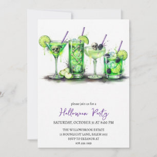 Invitation Soirée cocktail Halloween effrayante