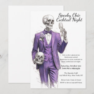 Invitation Soirée Cocktail Halloween   Nuit Chic et Surnature