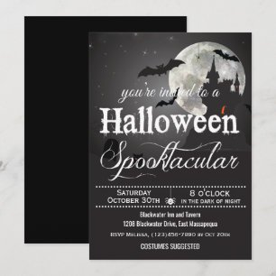 Invitation Soirée Costume Halloween Spooktacular