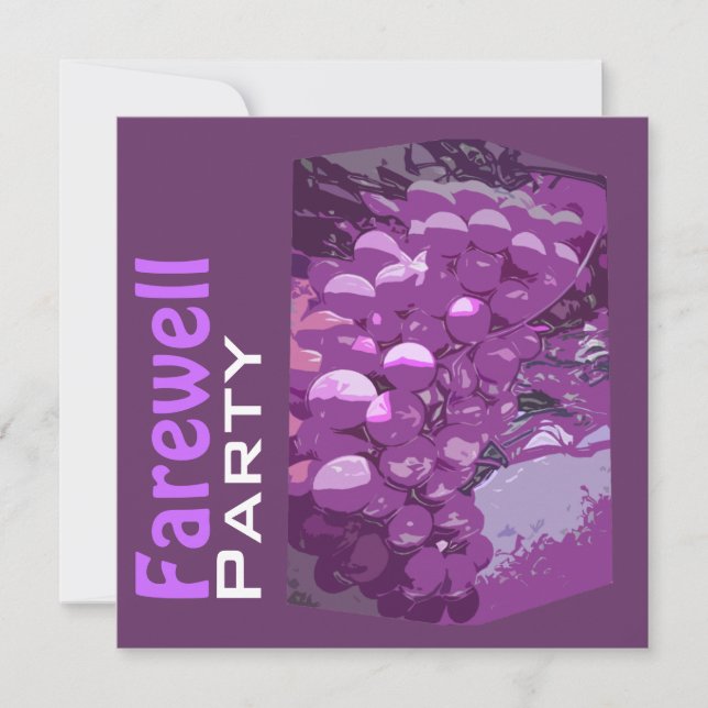 Invitation Soirée d'adieu élégante personnalisation (Devant)