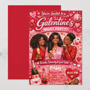 Invitation Soirée d'amies Afro-Américaines de la Saint-Valent