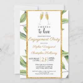 Invitation Soirée d'amour Champagne Green