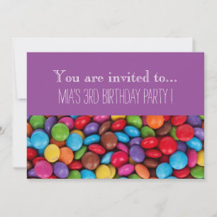 Invitation Soirée d'anniversaire au chocolat au chocolat