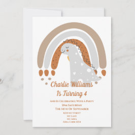 Invitation Soirée d'anniversaire de Cute Dinosaur