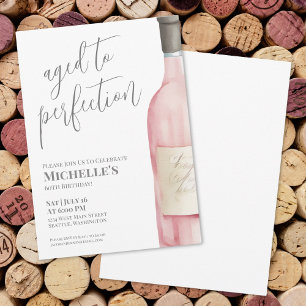Invitation Soirée d'anniversaire des 60 ans de Wine Simple Si