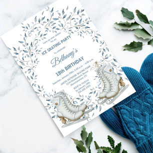 Invitation Soirée d'Anniversaire du patinage sur glace
