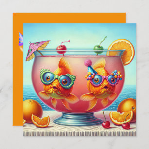 Invitation Soirée d'anniversaire du poisson rouge