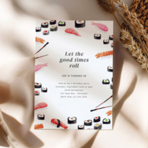 Invitation Soirée d'anniversaire du Sushi