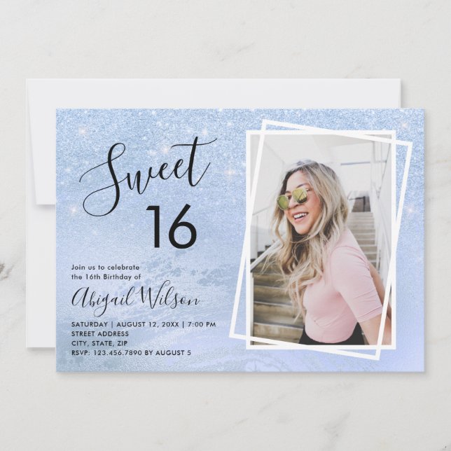Invitation Soirée d'anniversaire en sweet sixteen de parties  (Devant)